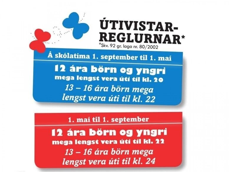 Foreldrar/forráðamenn – virðum útivistartíma barna