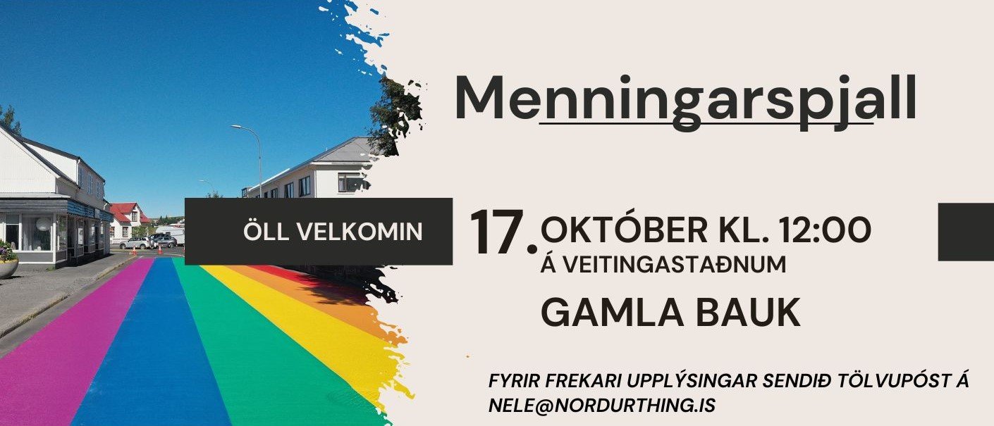 Menningarspjall 17. október á Gamla Bauk